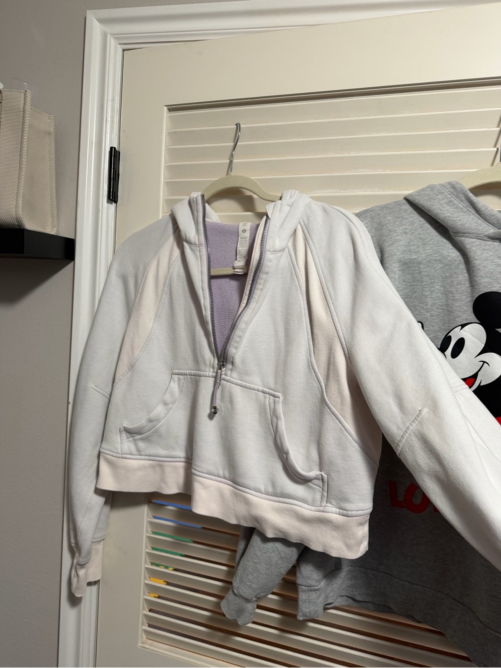 lululemon athletica cream Cropped Half-Zip scuba with Cream Accents